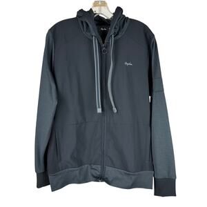 Rapha Men's Black Transfer Hoodie Full Zip Size Medium Excellent Condition